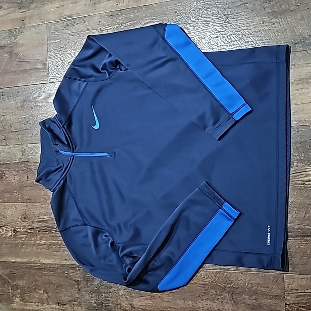 Nike Therma-Fit 1/4 Zip Pullover Jacket Blue Men's Size L